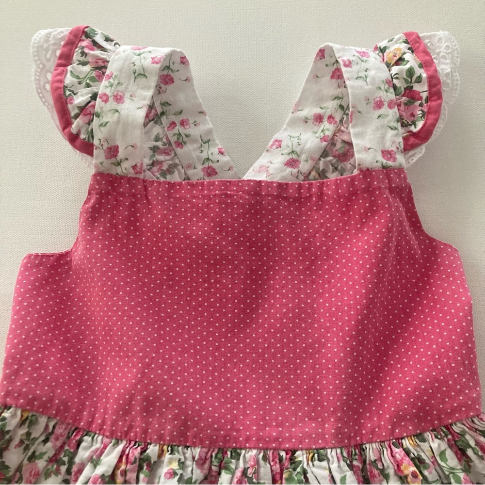 Ricrac & Ruffles Girls 8 Pink Ruffle Tunic Spring Summer - Picture 11 of 11